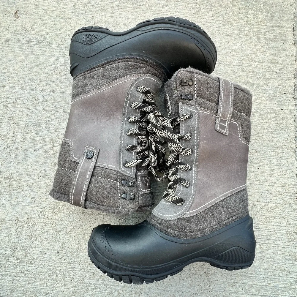 THE NORTH FACE Shellista III Waterproof Insulated Brown Winter‎ Boot US 6